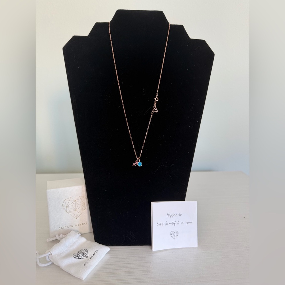 Sagitarios birth stone pendant by Caitlyn Minimalist